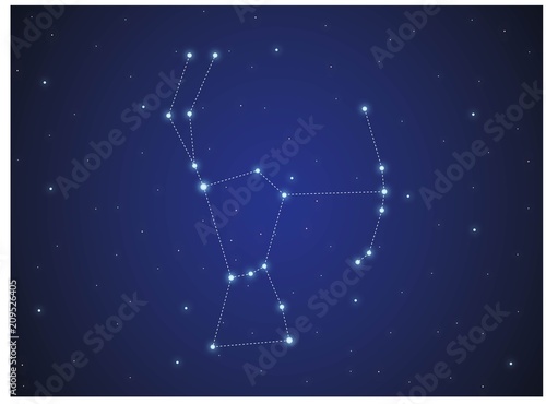 Constellation Orion in deep space