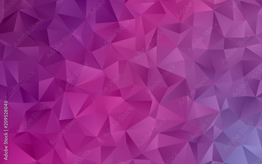 Obraz premium Light pink-purple abstract mosaic pattern. Vector illustration. A sample with polygonal gradient shapes.