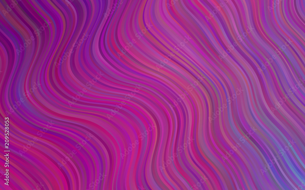 Fototapeta premium Light violet vector pattern with lines, ovals. Different shades of purple, pink,blue. Modern minimalist design.