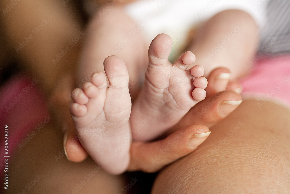 Close up detail of newborn baby boys feet Close up detail of newborn baby boys feet