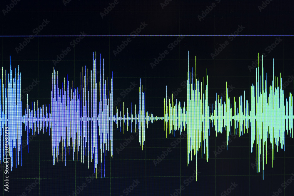 Audio sound wave studio editing
