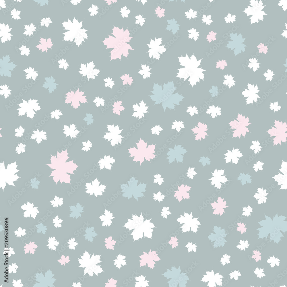 Vector seamless pattern with leaf fall Vector seamless pattern with leaf fall