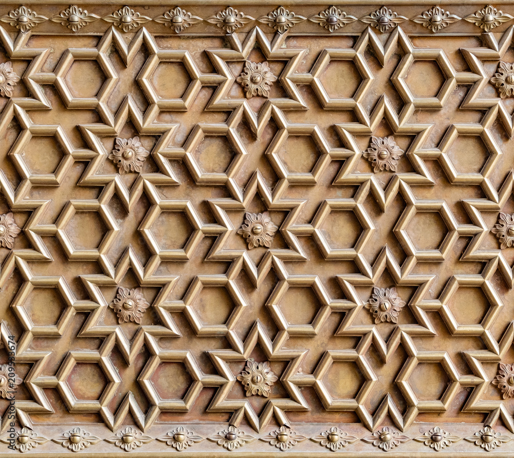 Ancient carved brass texture. Seamless texture background. Ancient carved brass texture. Seamless texture background.