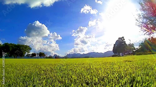 sky cloud mountain and grass
