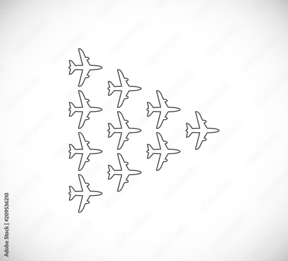 plane leader teamwork icon plane leader teamwork icon