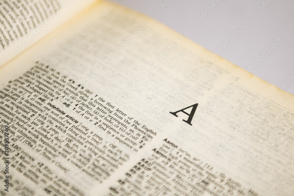 Fototapeta premium Roman letter on book