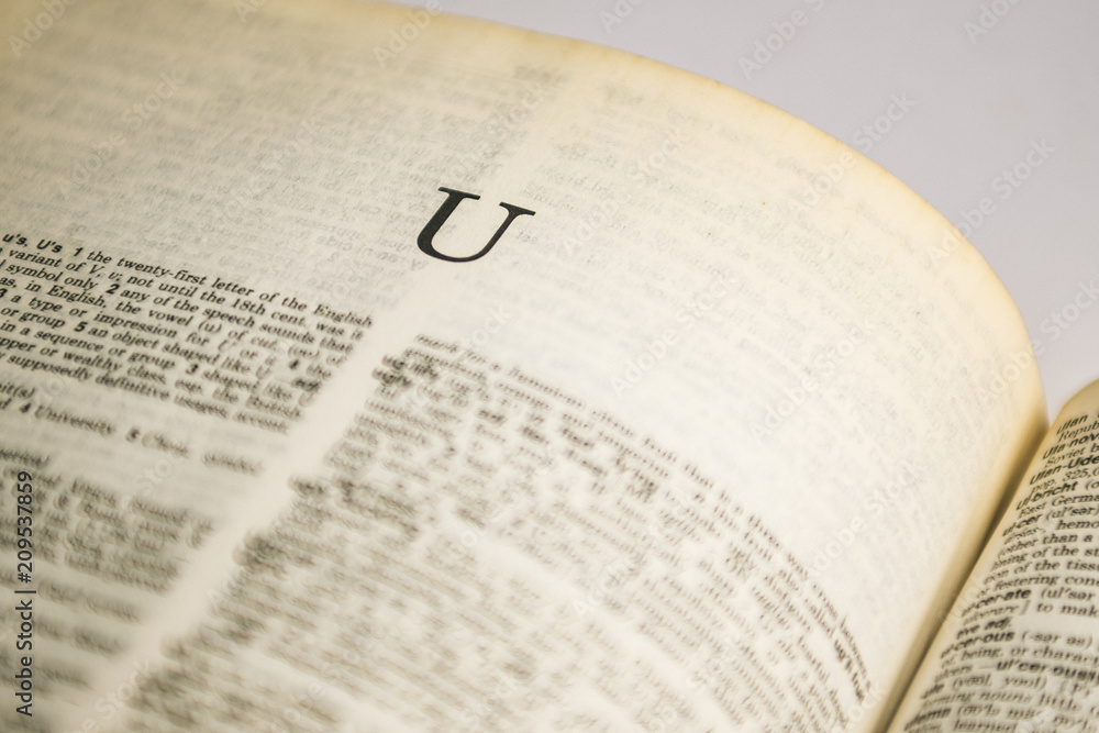 Fototapeta premium Roman letter on book