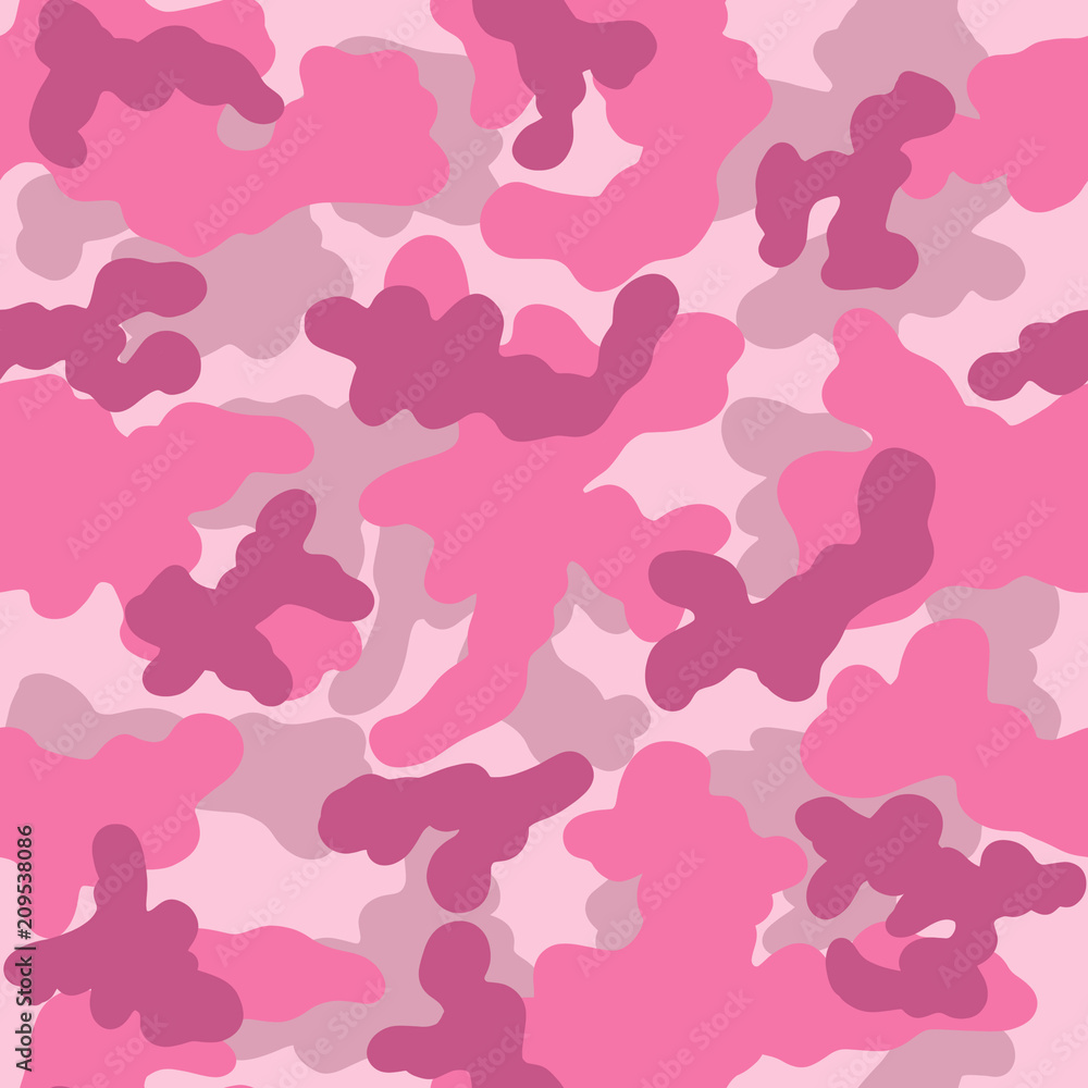 Seamless camouflage pattern for textile, fabric, print