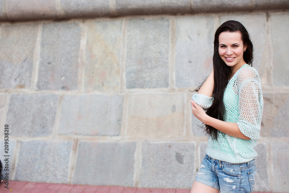 Urban portrait of a woman. Urban portrait of a woman.
