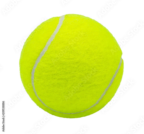 tennis ball isolated on white background with clipping path © CHALERMCHAI