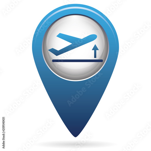Departure take off plane icon simple