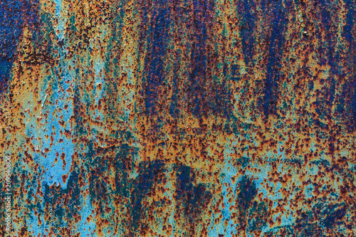 Texture of rusty painted metal