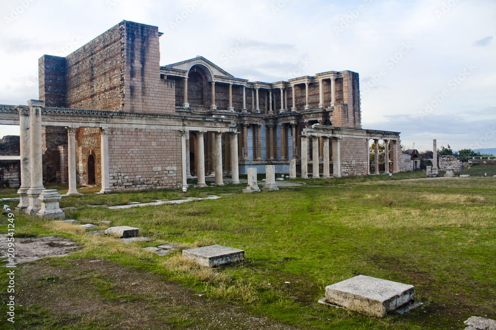 Ancient Ruins of Sardis Church in Turkey (gymnasium)