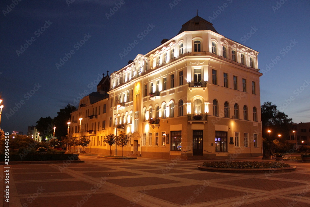 Evening Independence Square, Minsk 2016