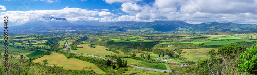 Panorama of Cotacachi volcano in Ecuador  South America