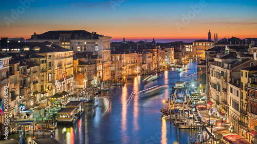 Night skyline of Venice, Italy