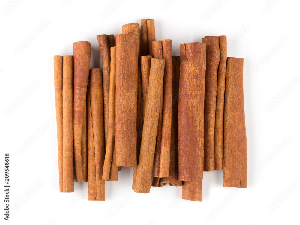 cinnamon sticks top view isolated on white background, top view cinnamon sticks top view isolated on white background, top view