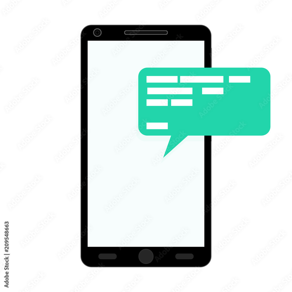 Notification of message on smartphone Notification of message on smartphone
