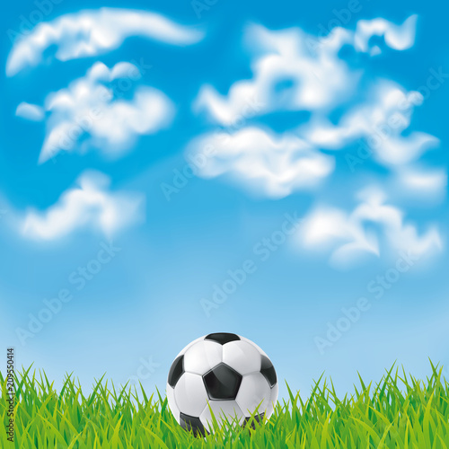 Background with a soccer ball.