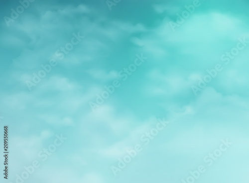Abstract of realistic skys shape on clear blue sky background.