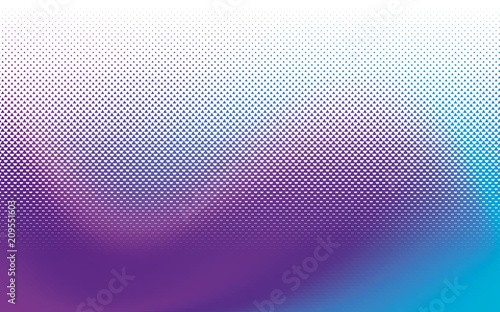 Geometric background with small triangles. Different shades of purple and blue. Digital gradient. Halftone pattern. 