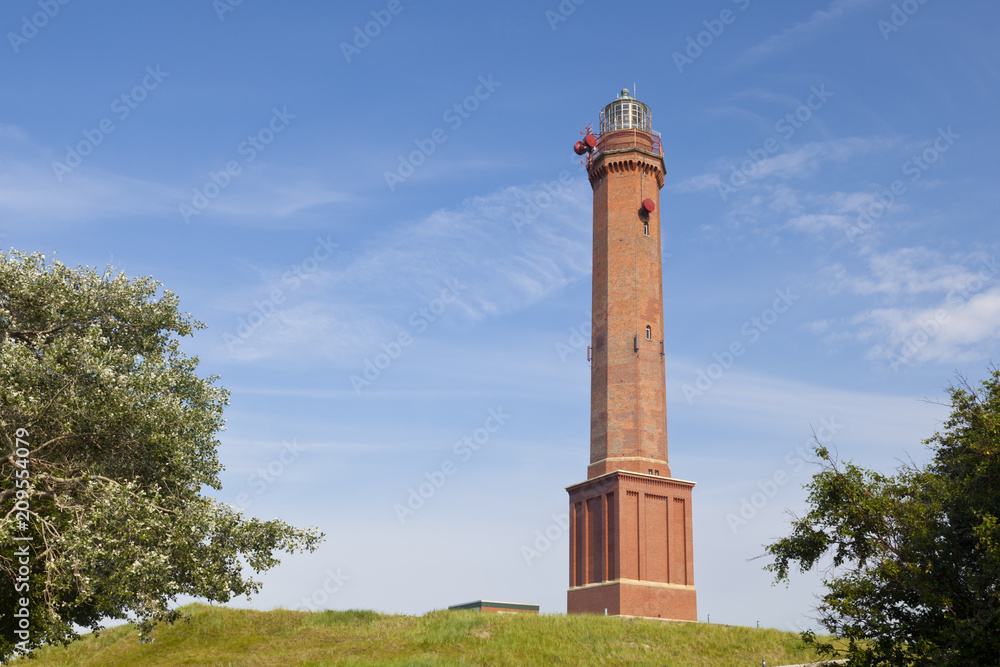 Red Lighthouse In Norderney, Germany Red Lighthouse In Norderney, Germany