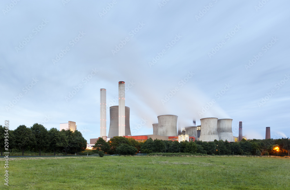 Power Plant At Dusk