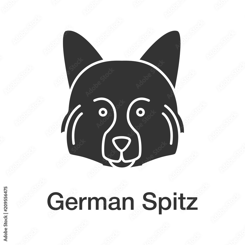 German Spitz glyph icon
