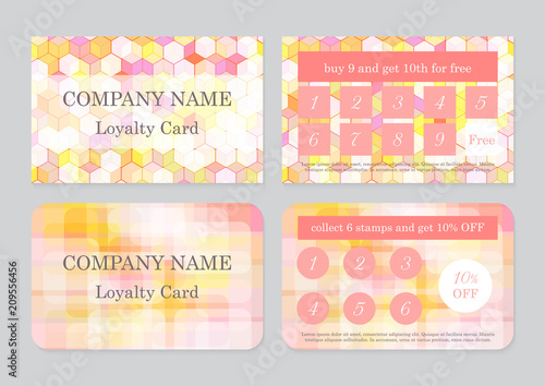 Set of two loyalty card templates