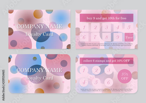 Set of two loyalty card templates