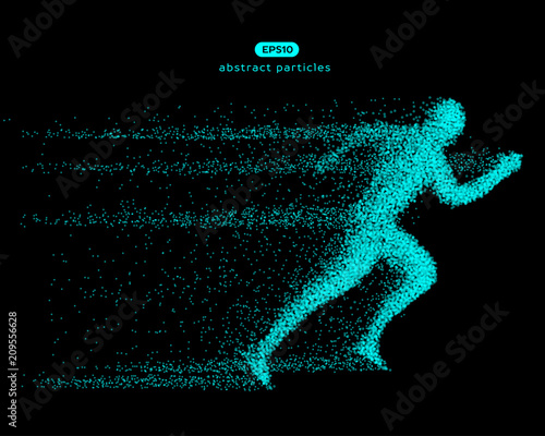 Vector illustration of running man.