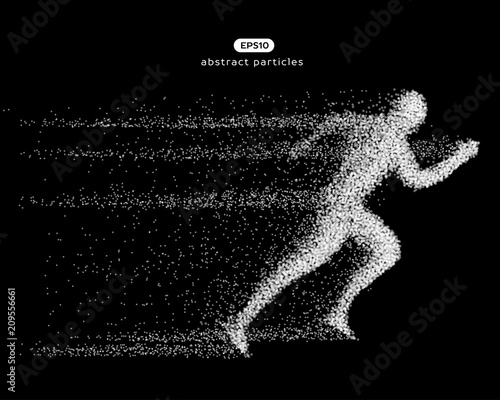 Vector illustration of running man.