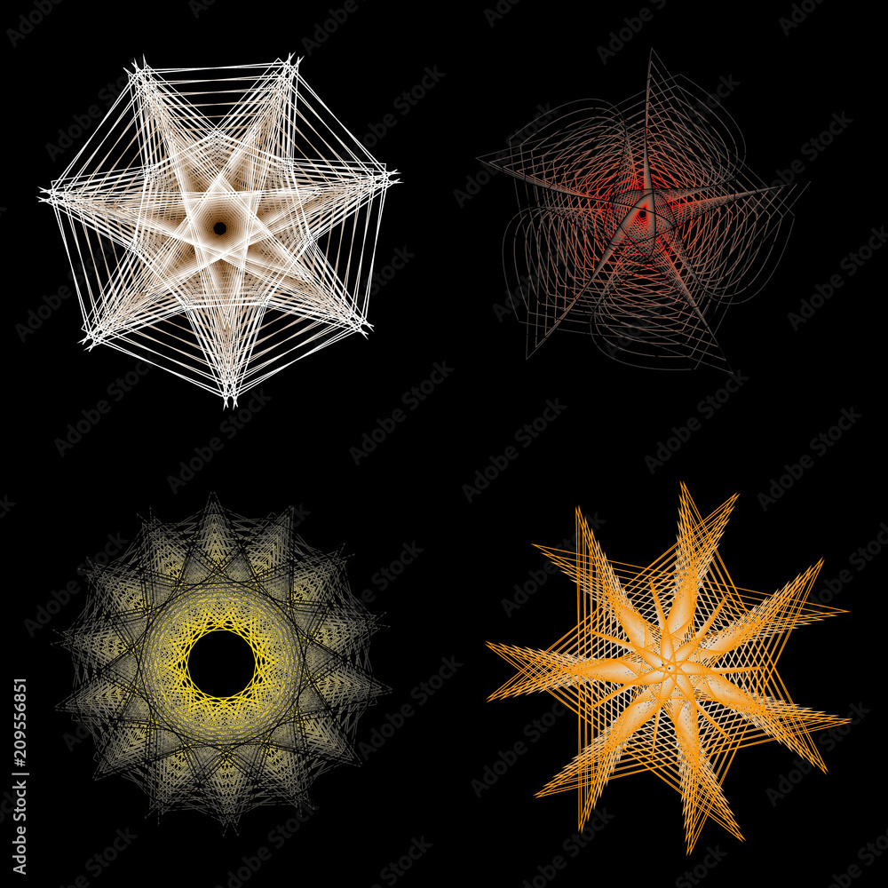 Holiday patterns of stars and flowers for gifts ground