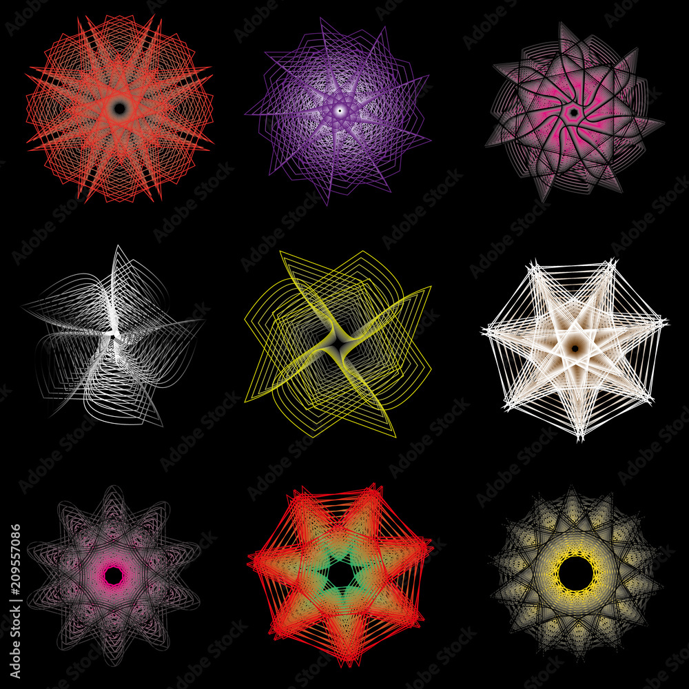 Holiday patterns of stars and flowers for gifts ground Holiday patterns of stars and flowers for gifts ground