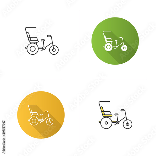 Cycle rickshaw icon