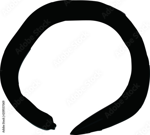 Black Circle drawn with brush