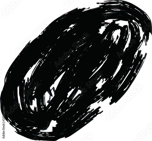 Black Circle drawn with brush