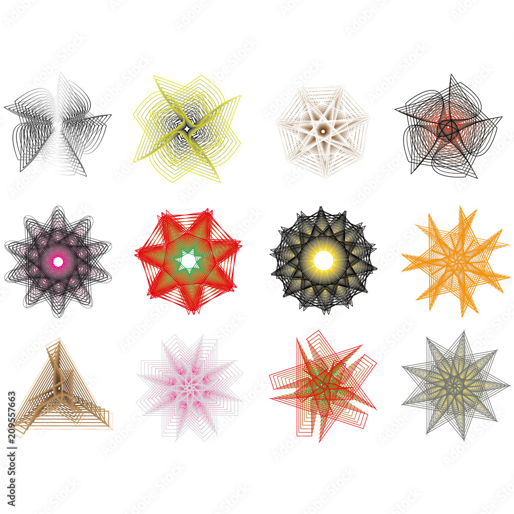 Holiday patterns of stars and flowers for gifts ground Holiday patterns of stars and flowers for gifts ground