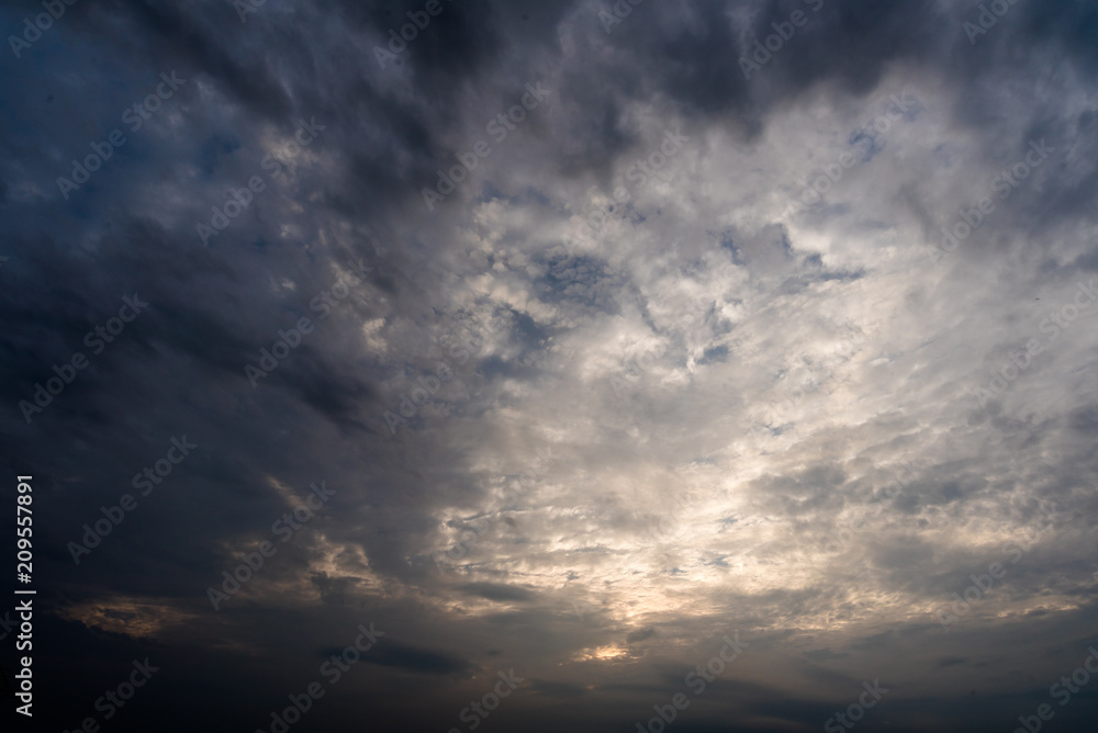 Fototapeta premium dark storm clouds with background,Dark clouds before a thunder-storm.