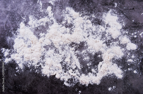 Wheat flour on table © ddukang