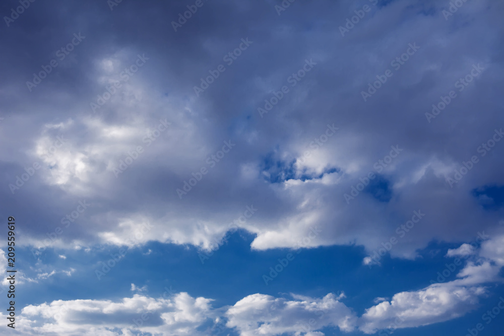 Beautiful clouds with blue sky background. Nature weather, cloud blue sky and sun Beautiful clouds with blue sky background. Nature weather, cloud blue sky and sun