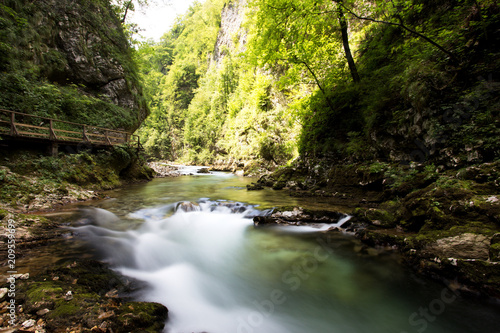 Vintgar Gorge and Wooden Path near Bled, Slovenia