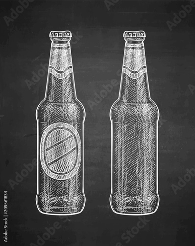Chalk sketch of beer
