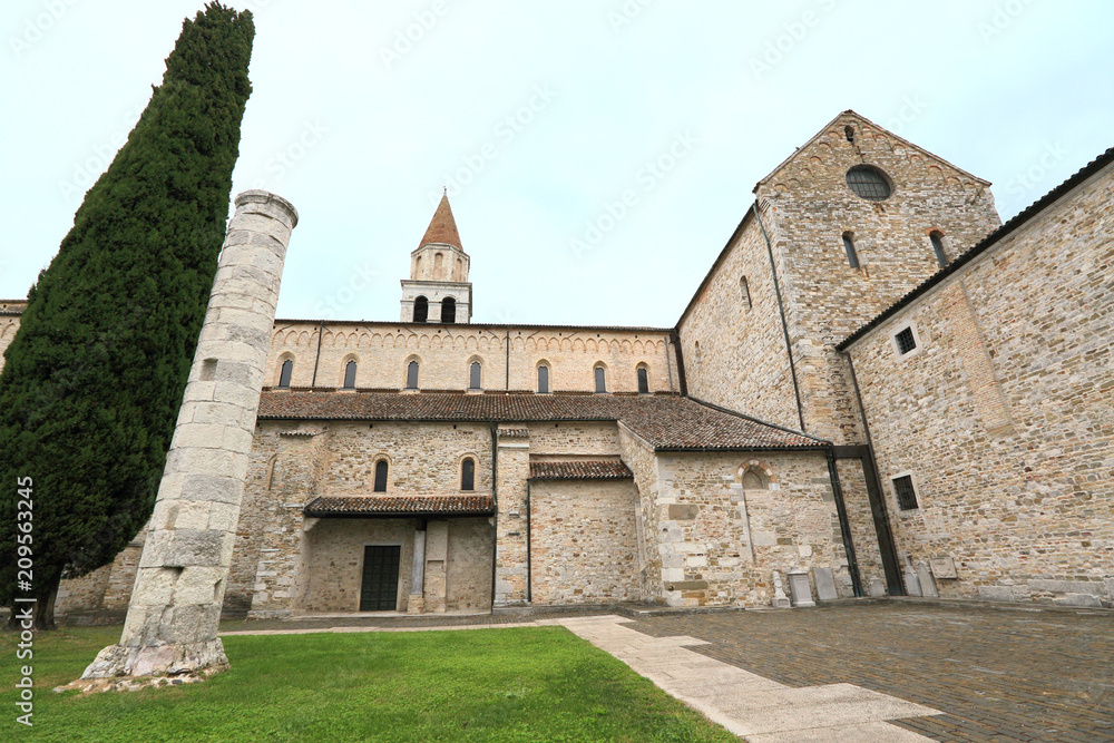 Basilica of Aquileia, UNESCO world heritage site and landmark in the province of Udine, Italy.