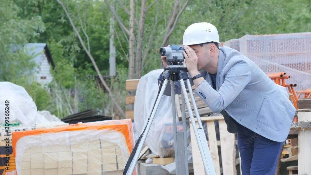 The laser measurement level for construction works The laser measurement level for construction works