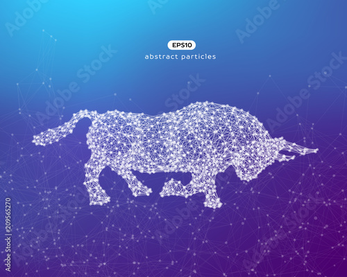 Vector abstract illustration of bull.