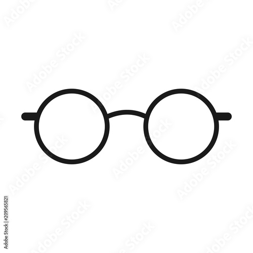 Glasses icon vector, eyeglasses symbol.