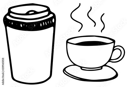 A Doodle Set of Coffee
