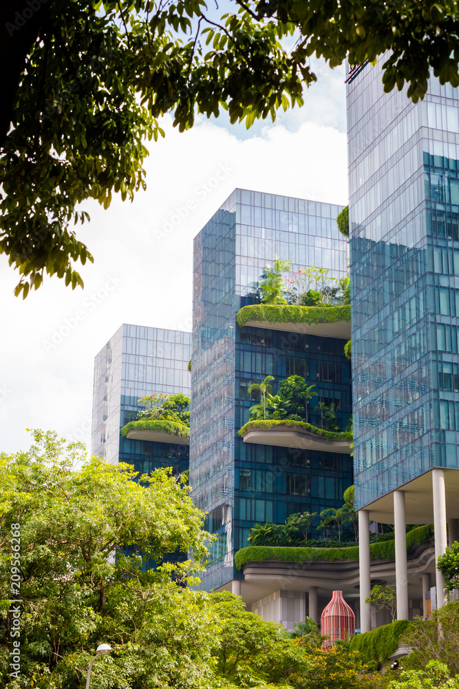 Modern futuristic architecture of Singapore