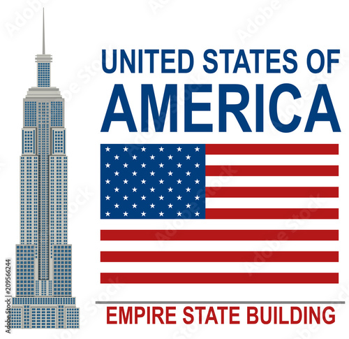 American Empire State Building illustration